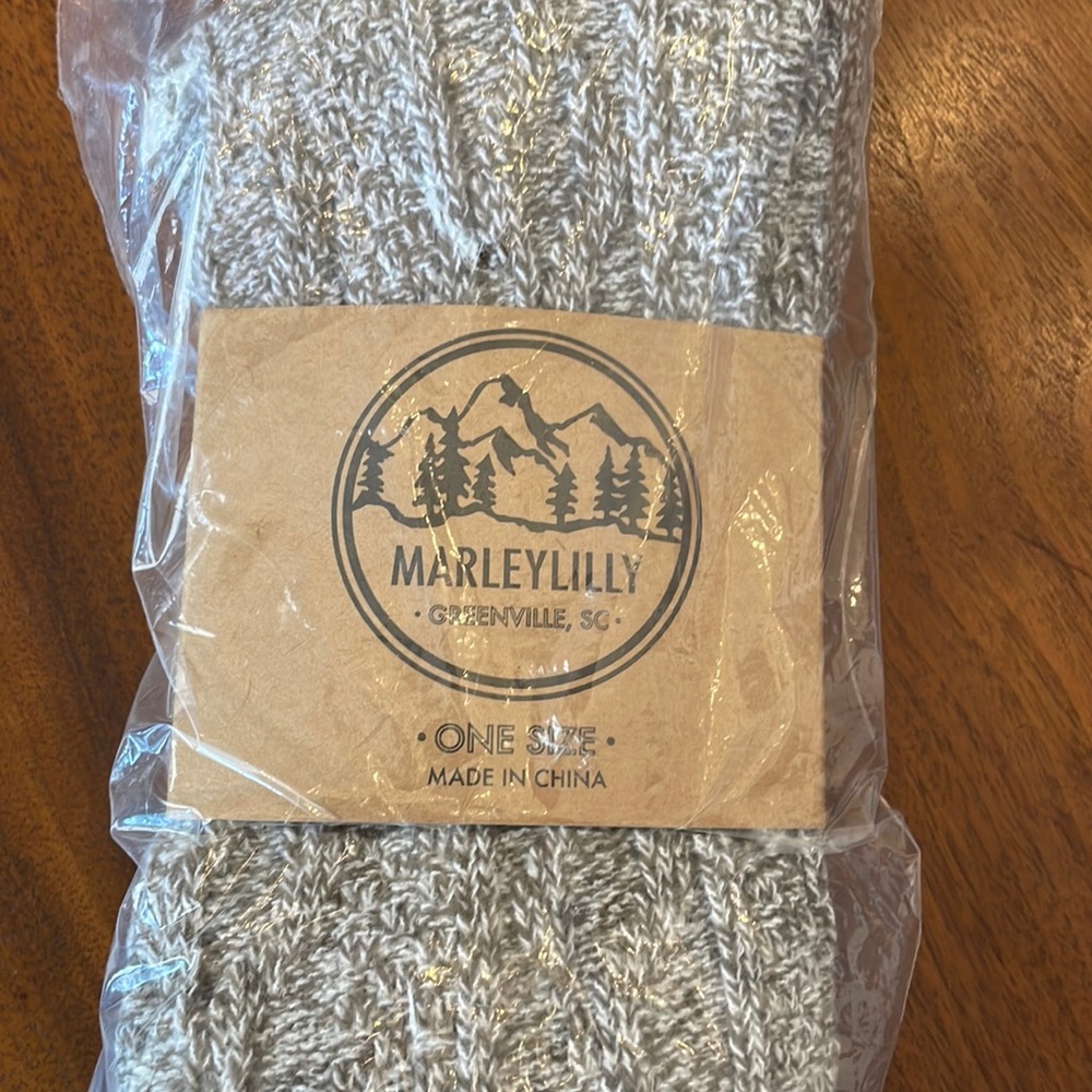 Marleylilly 2 Pairs of Duck Boot Socks Marled Black and Brown